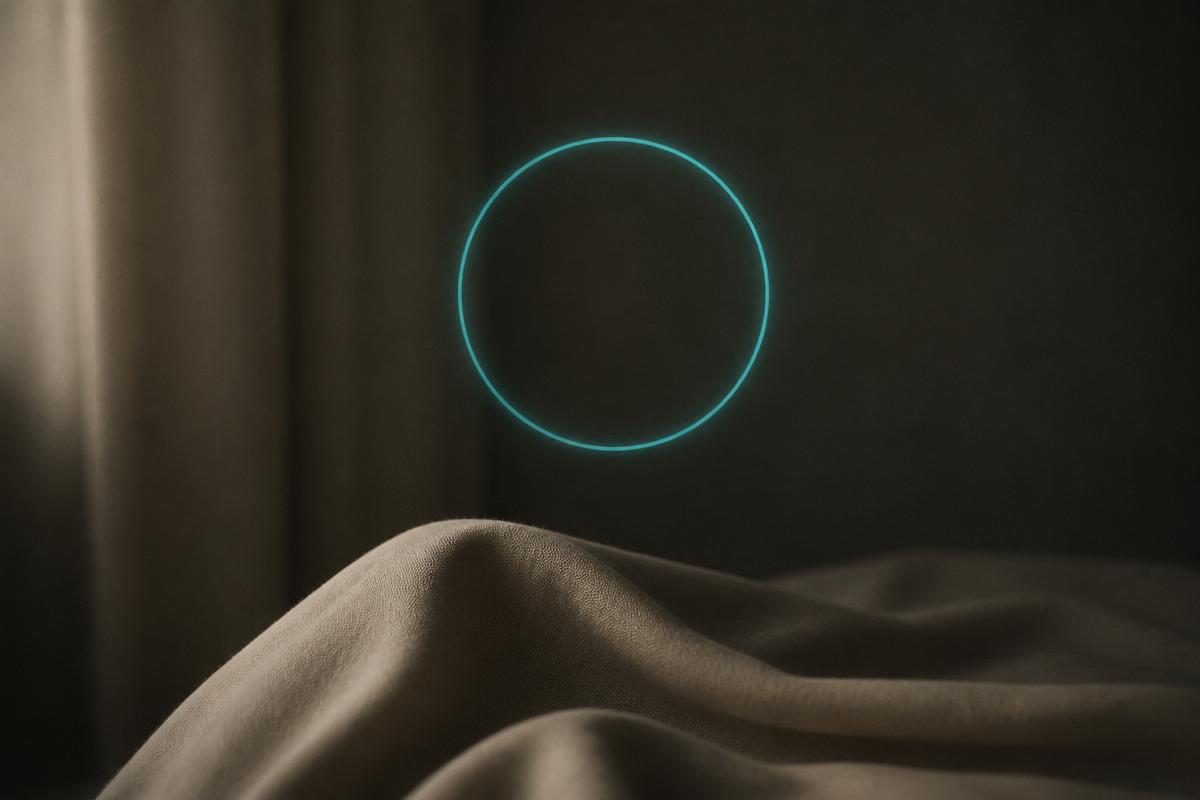 A quiet room at dusk, suggesting the stillness in which tinnitus is most noticeable